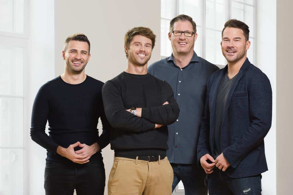 Das Neoh Gründerteam vlnr: Adel Hafizovic, Manuel Zeller, Patrick Kolomatznik und Alexander Gänsdorfer