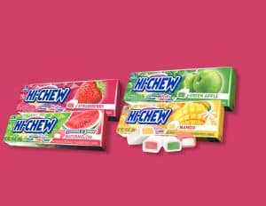 hi-chew-2 Der Kau-Snack Hi-Chew besteht aus einer doppelschichtigen Struktur für langanhaltenden Geschmack.