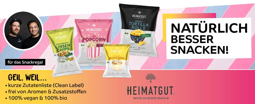 Snacks von Heimatgut sind geil weil