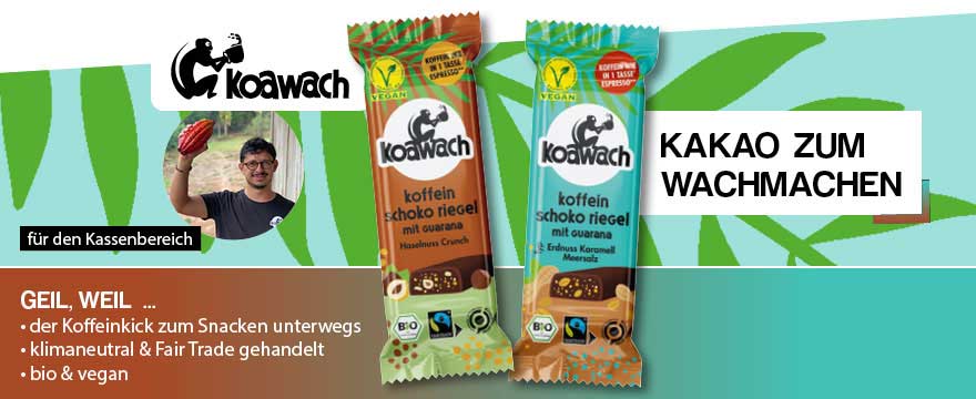 Koawach Riegel - Der Newcomer fürs Snack-Sortiment