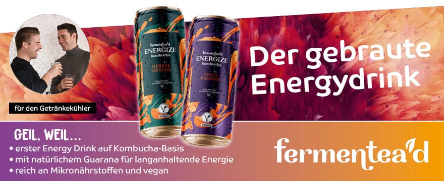 Energize von fermentea‘d ist der erste Energy-Drink auf Kombucha Basis.
